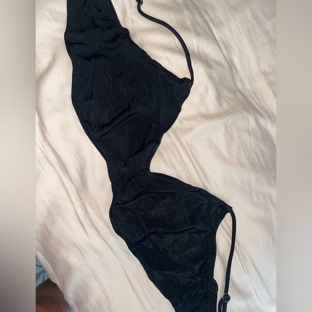 TooShop plain black bikini top